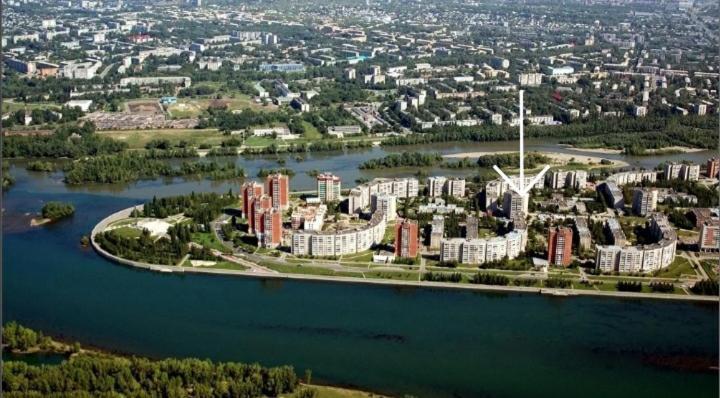 Apartment На Стрелке С Красивым Видом На Иртыш Ustʼ-Kamenogorsk Exteriör bild